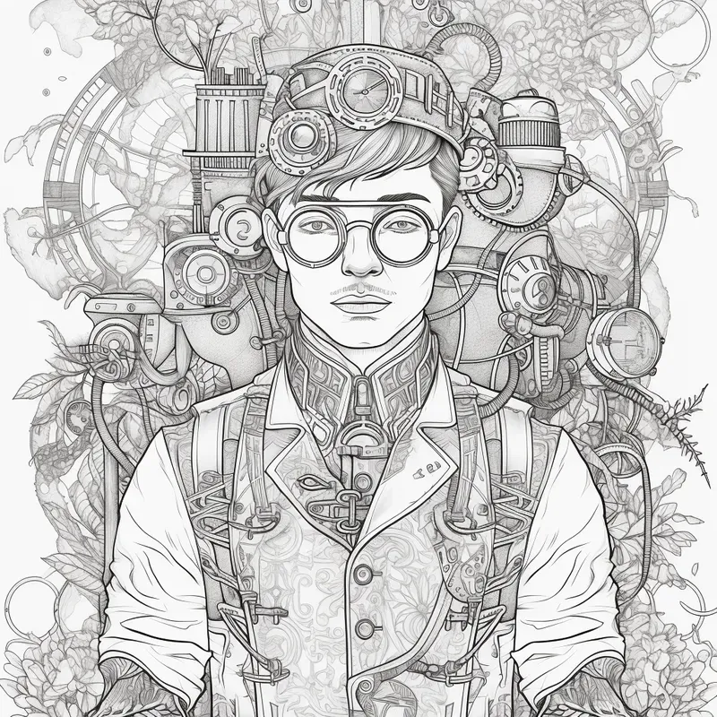 Steampunk Coloring Books
