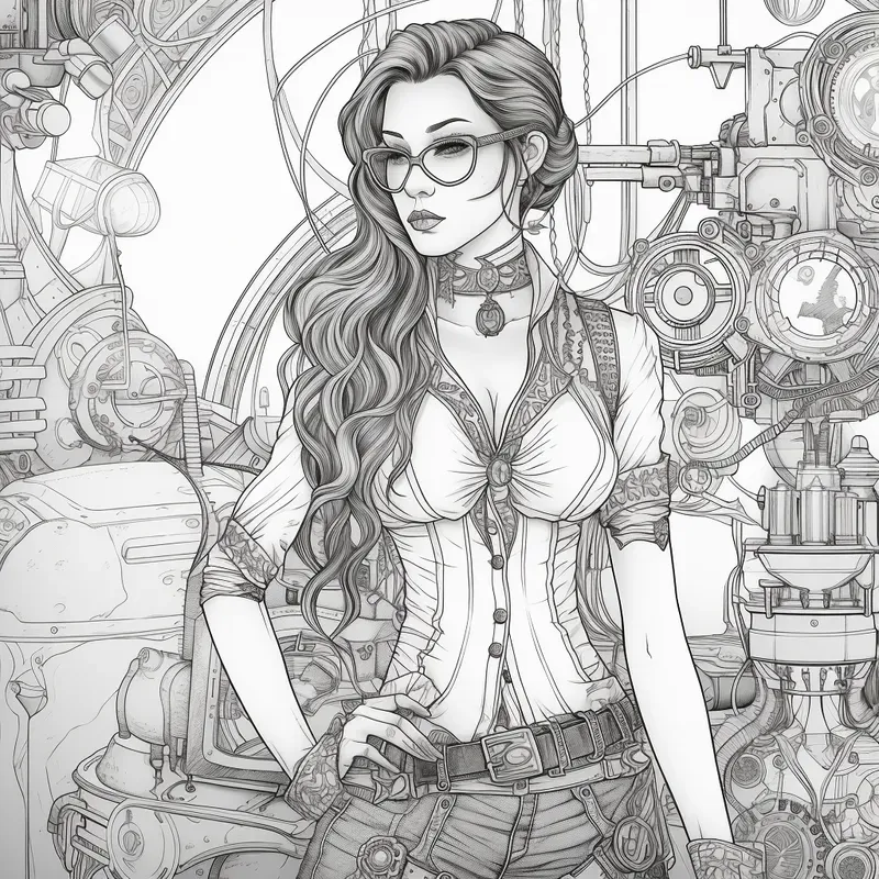 Steampunk Coloring Books
