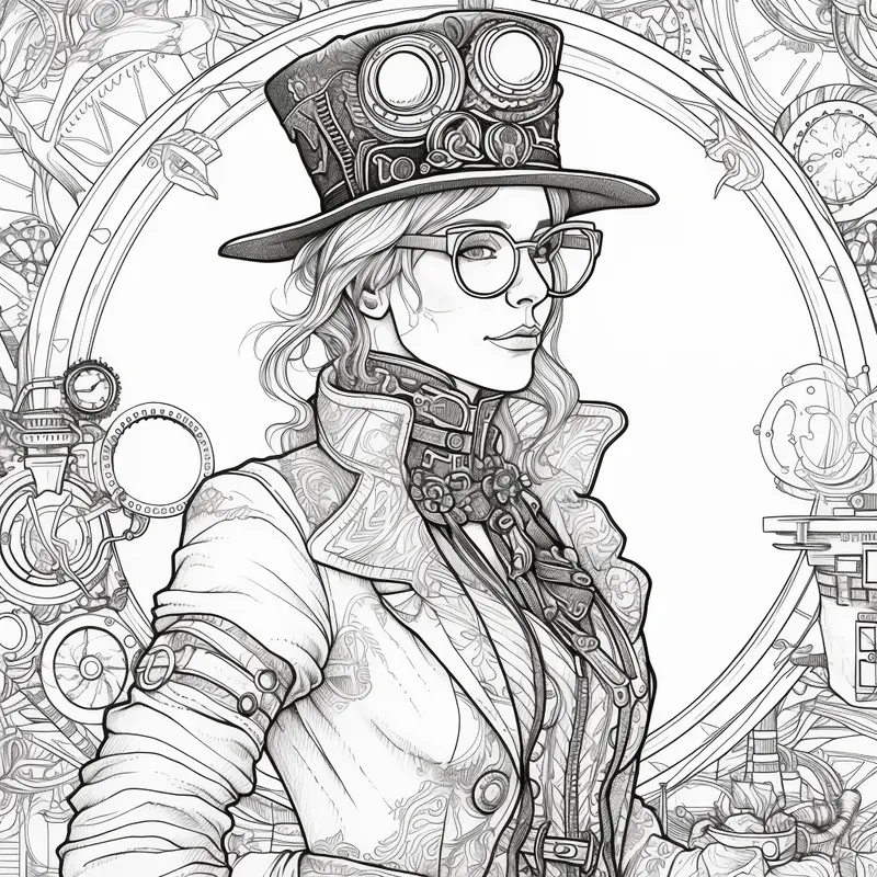 Steampunk Coloring Books