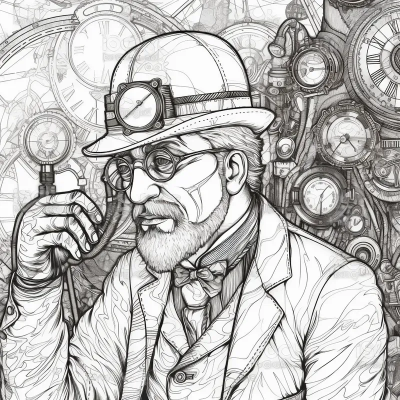 Steampunk Coloring Books