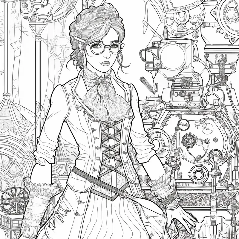 Steampunk Coloring Books