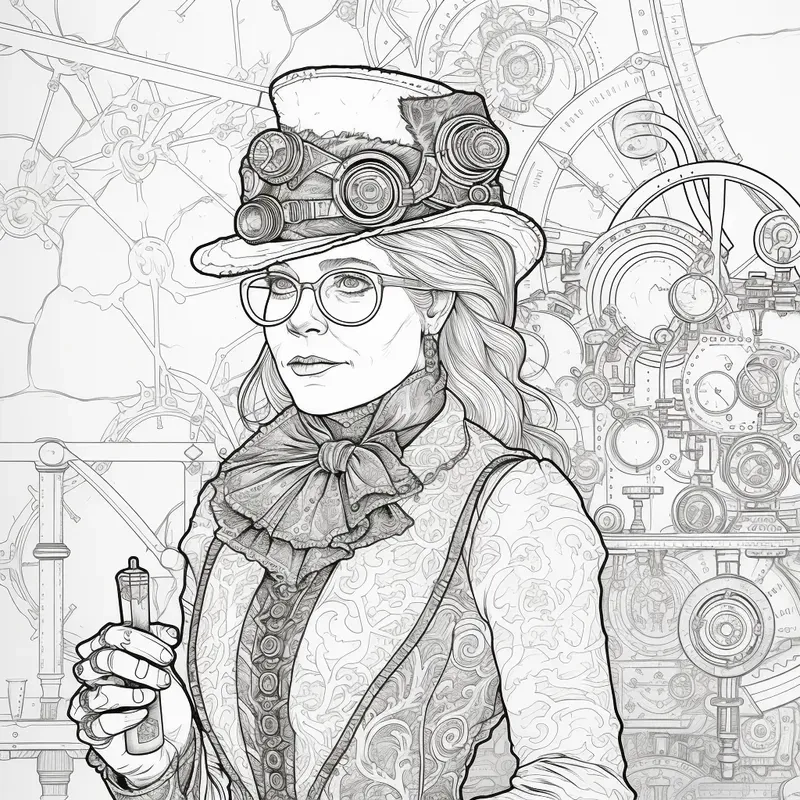 Steampunk Coloring Books