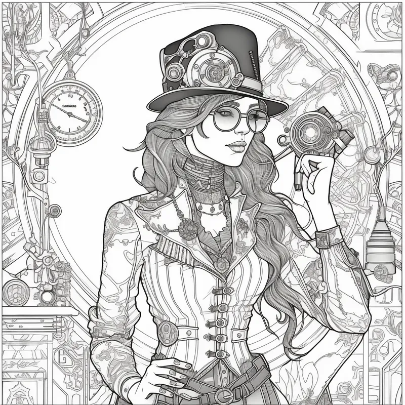 Steampunk Coloring Books