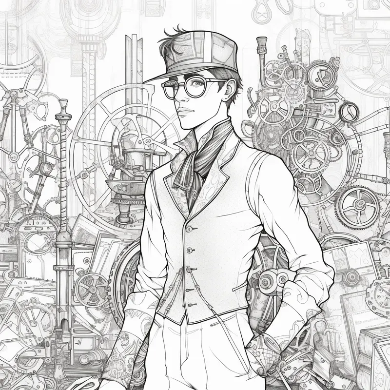Steampunk Coloring Books