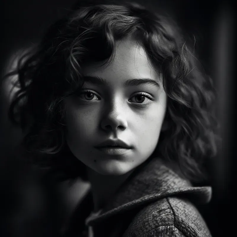 Photorealistic Bw Portraits