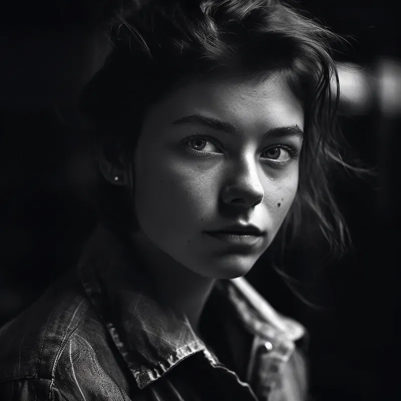Photorealistic Bw Portraits