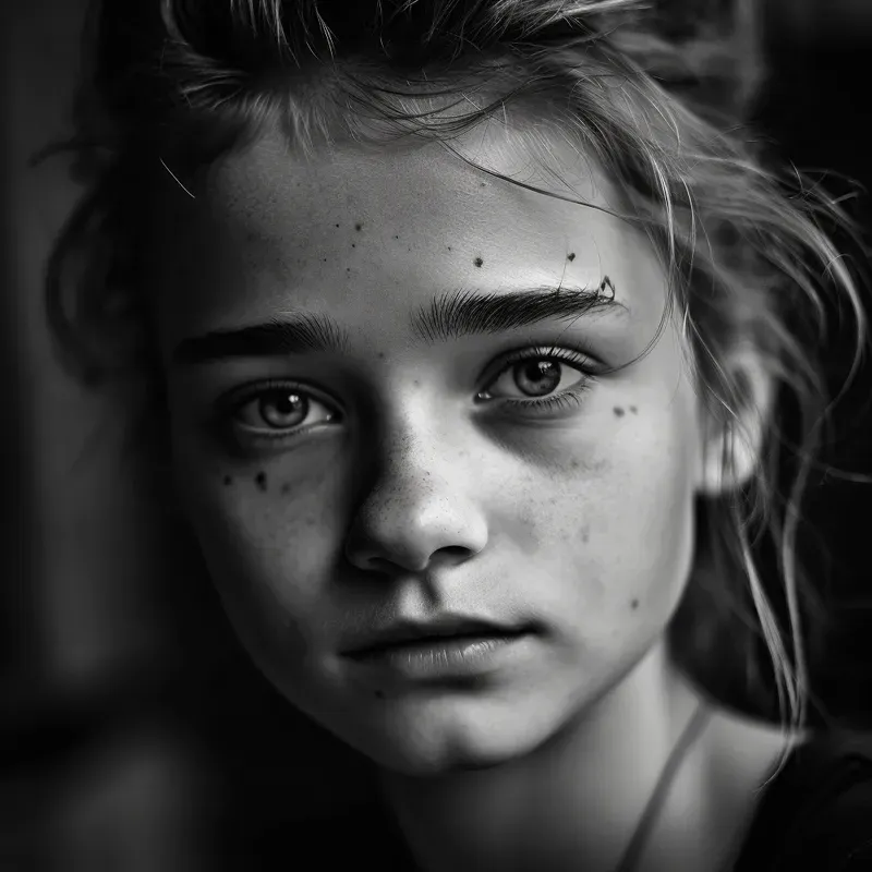 Photorealistic Bw Portraits