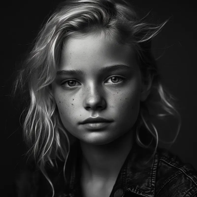 Photorealistic Bw Portraits