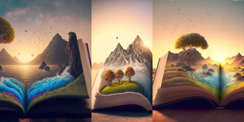Landscapes In A Book generated by undefined