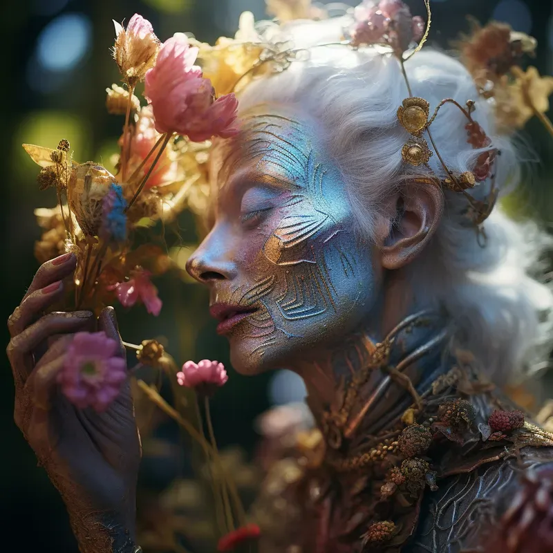 Beautiful People With Golden Make Ups