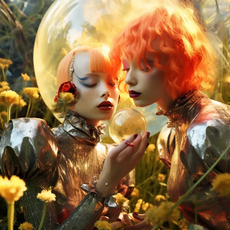 Beautiful People With Golden Make Ups
