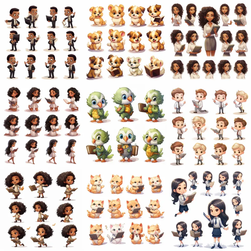 Full Characters Various Angles