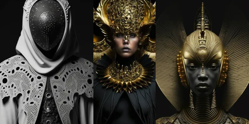 Vantablack Futuristic People generated by undefined