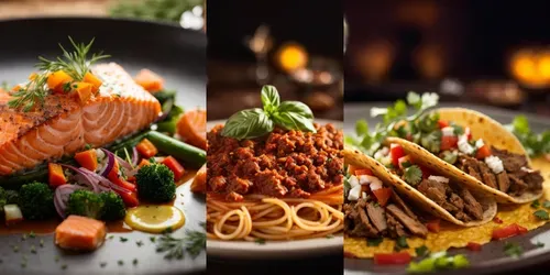 Highclass Restaurant Dishes generated by leonardo