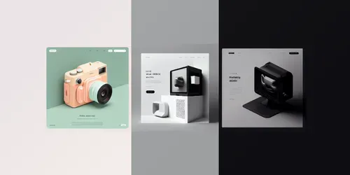 Minimalistic Website Mockups generated by midjourney