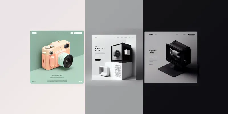 Minimalistic Website Mockups generated by undefined