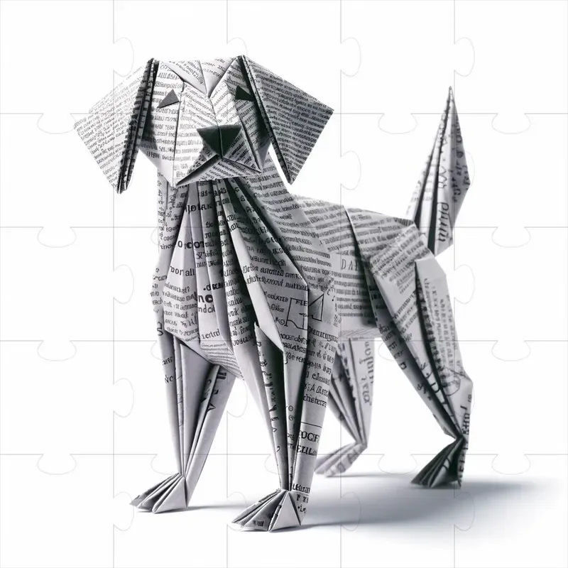 Folded Newspaper Animal Origami Art