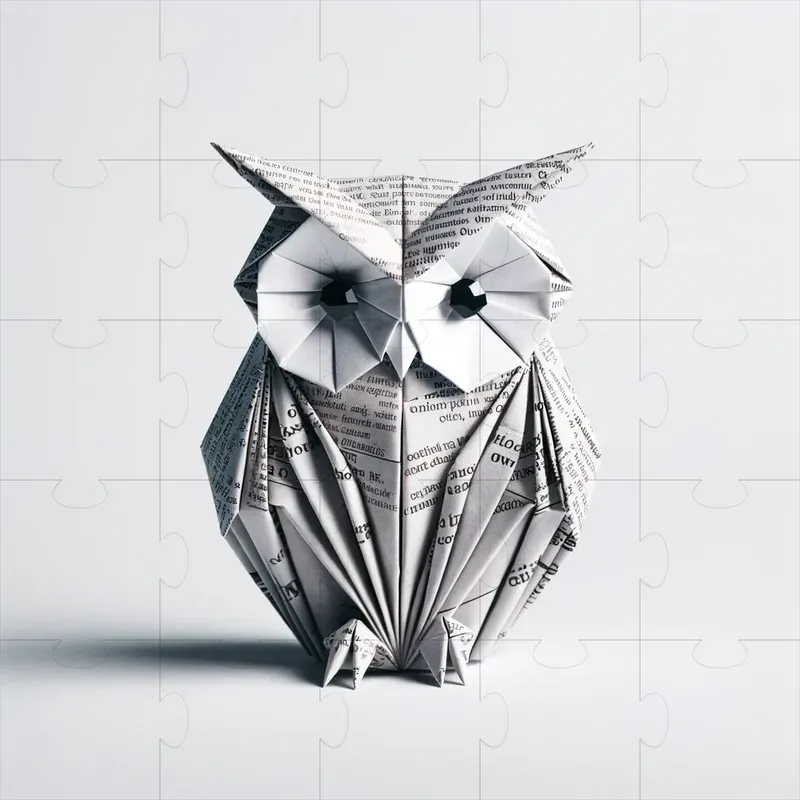 Folded Newspaper Animal Origami Art