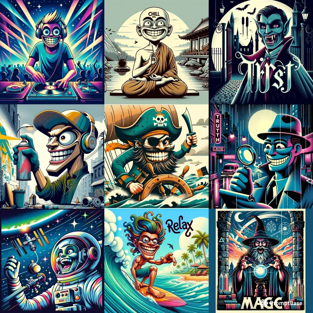 Funny Caricatures In Motion Messages