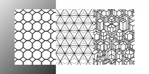Black And White Geometric Patterns generated by midjourney