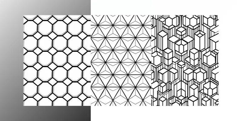 Black And White Geometric Patterns generated by undefined