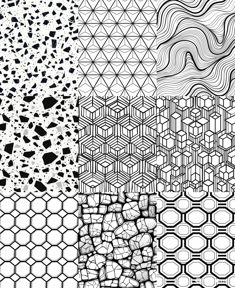 Black And White Geometric Patterns