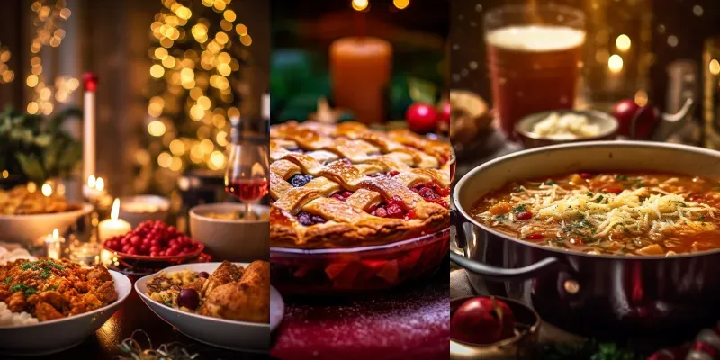 Christmas Realistic Dishes And Meals generated by undefined