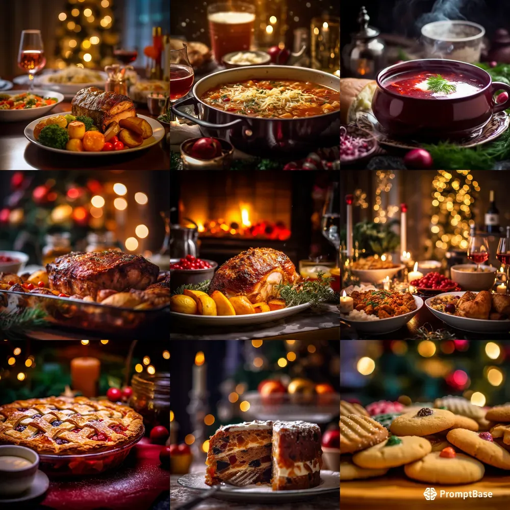 Christmas Realistic Dishes And Meals