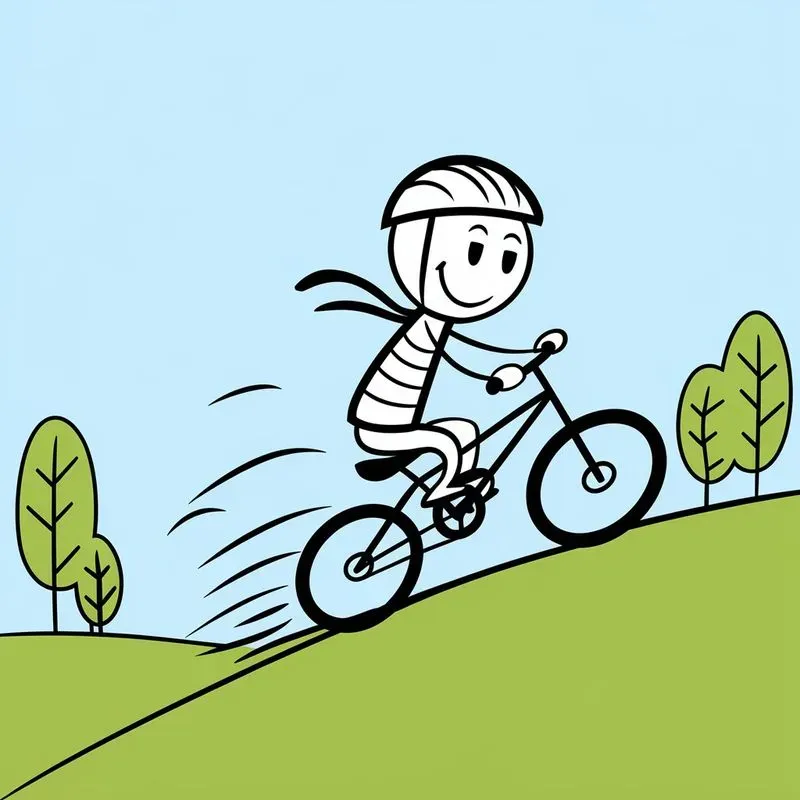 Cheerful Sticky Figure Cartoons
