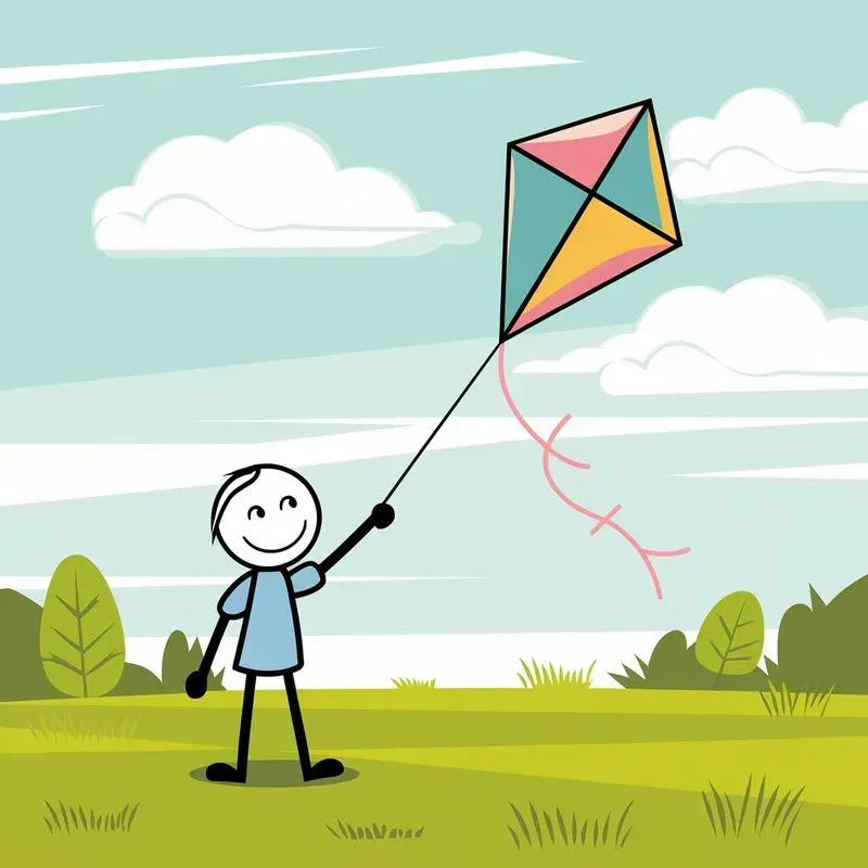 Cheerful Sticky Figure Cartoons