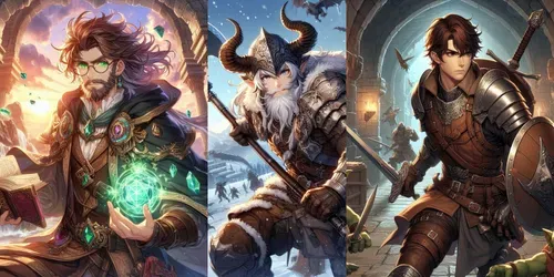 Anime Manga Fantasy Adventurers generated by dalle