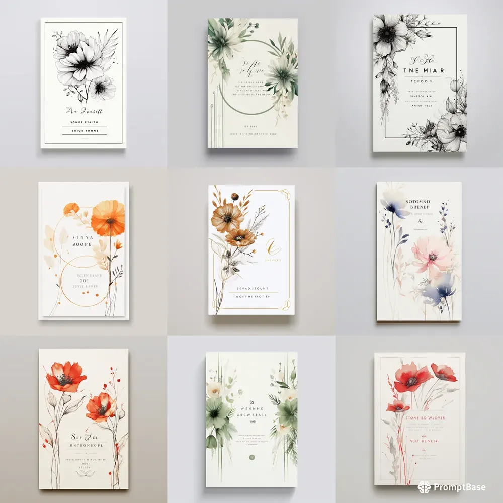 Minimalistic Wedding Invitations