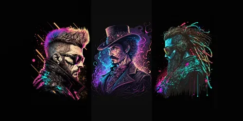 Cyberpunk Man Portraits generated by midjourney