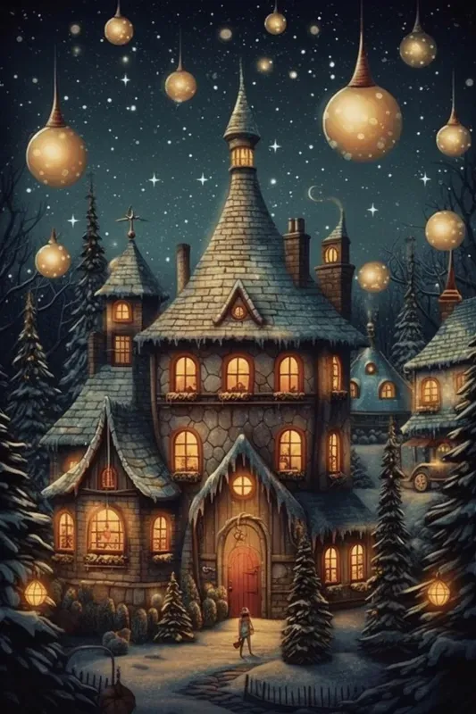Whimsical Christmas Postcards