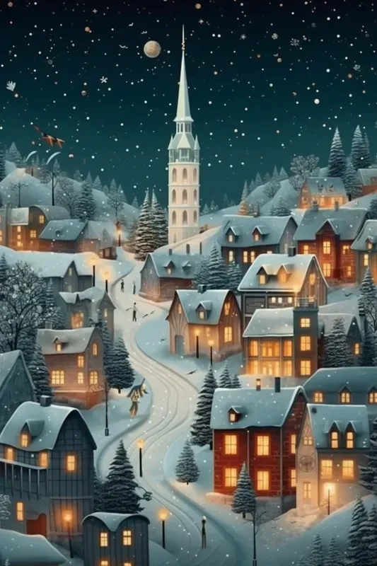 Whimsical Christmas Postcards
