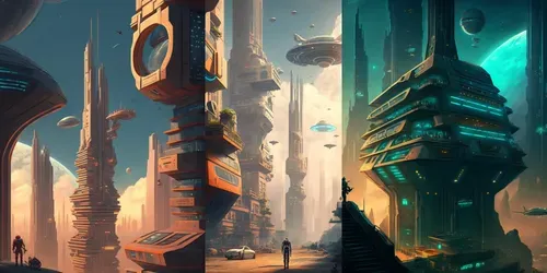 Futuristic Cities generated by midjourney