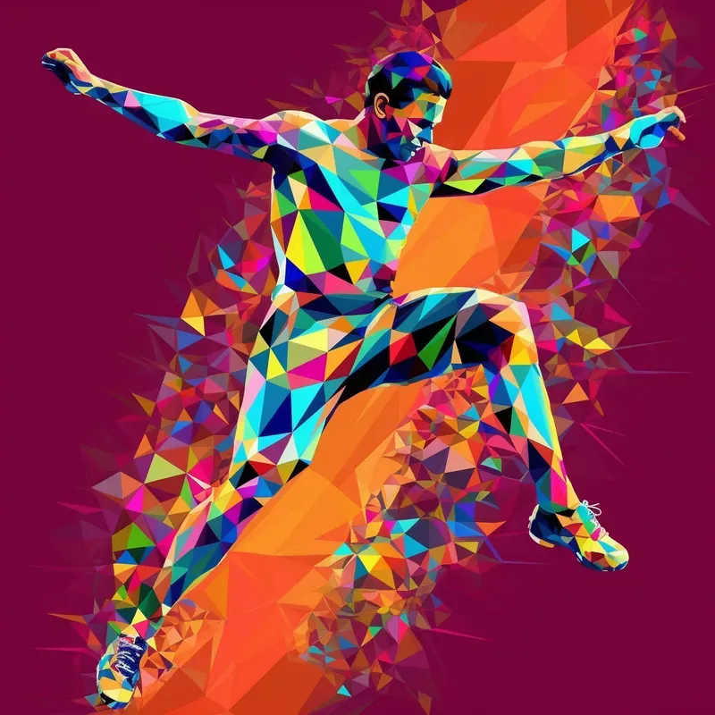 Pop Art Mosaic Athletes