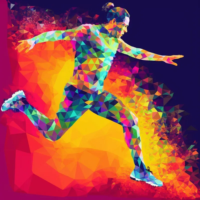 Pop Art Mosaic Athletes