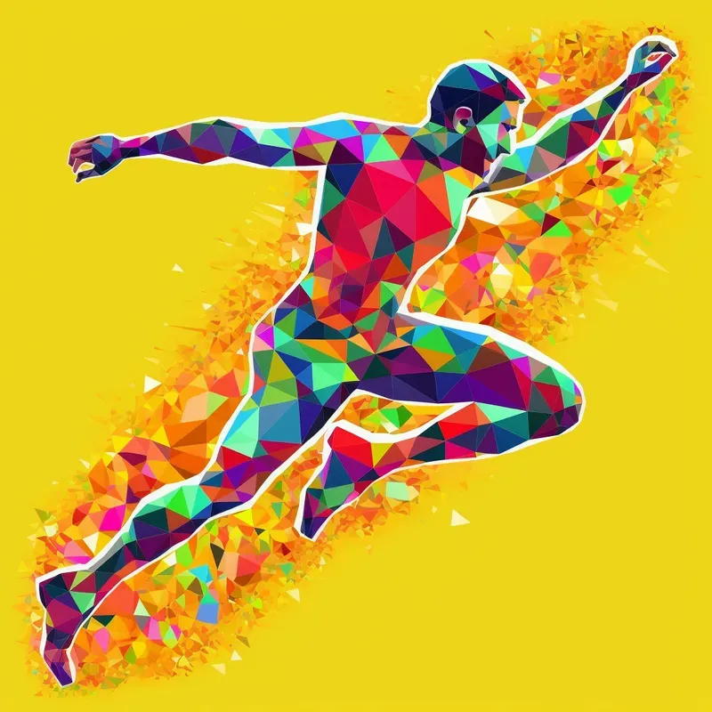 Pop Art Mosaic Athletes