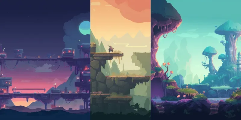 Platform Game Backgrounds generated by undefined