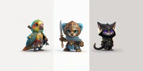 RPG Animal Characters generated by midjourney