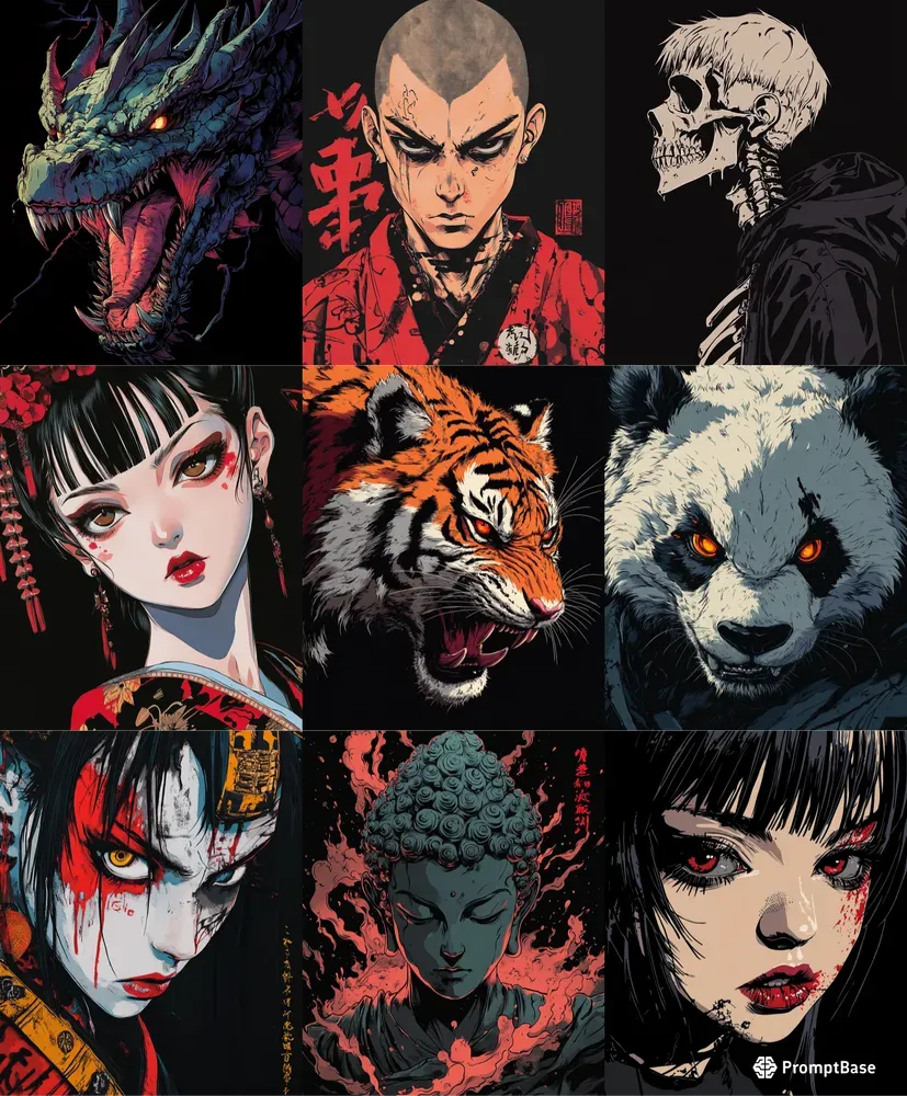 Japanese Anime Manga Tshirt Designs