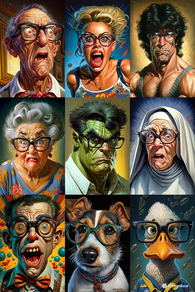 Pop Art Style Caricatures