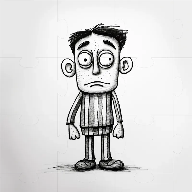 Cute Pencil Drawing Characters