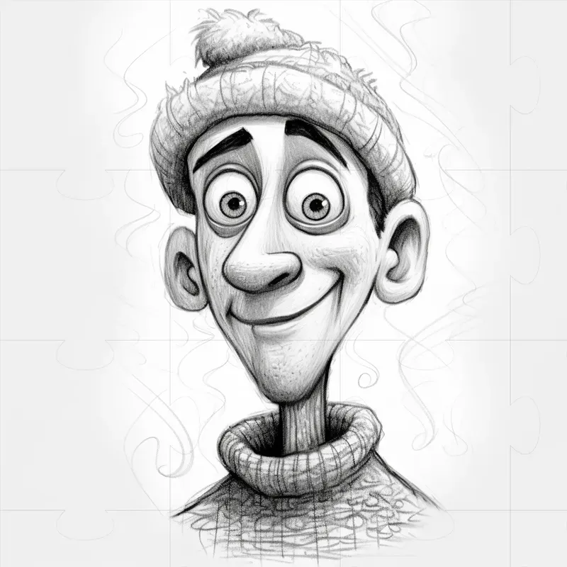 Cute Pencil Drawing Characters