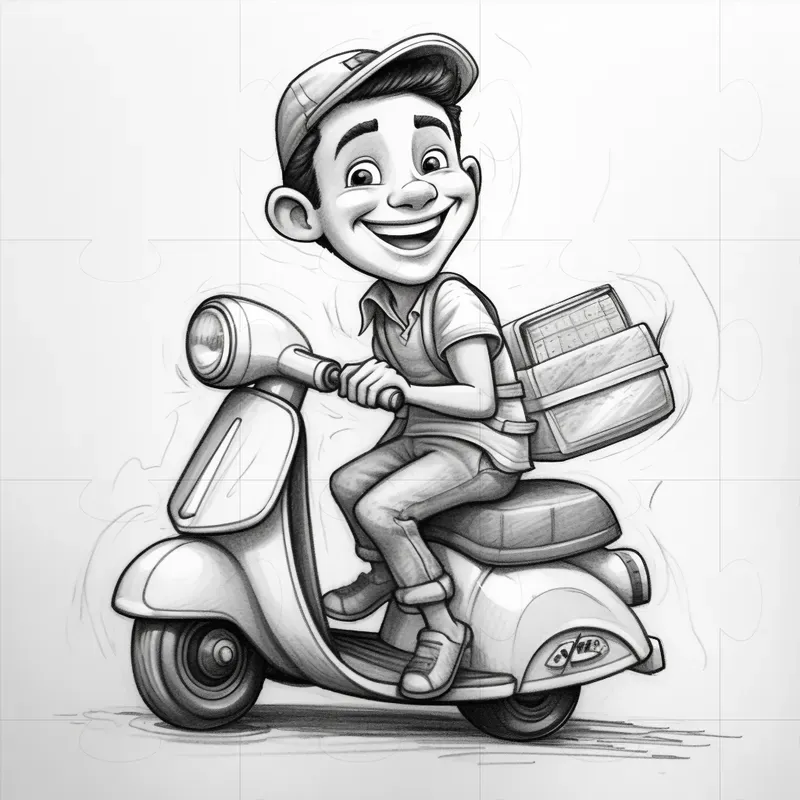 Cute Pencil Drawing Characters