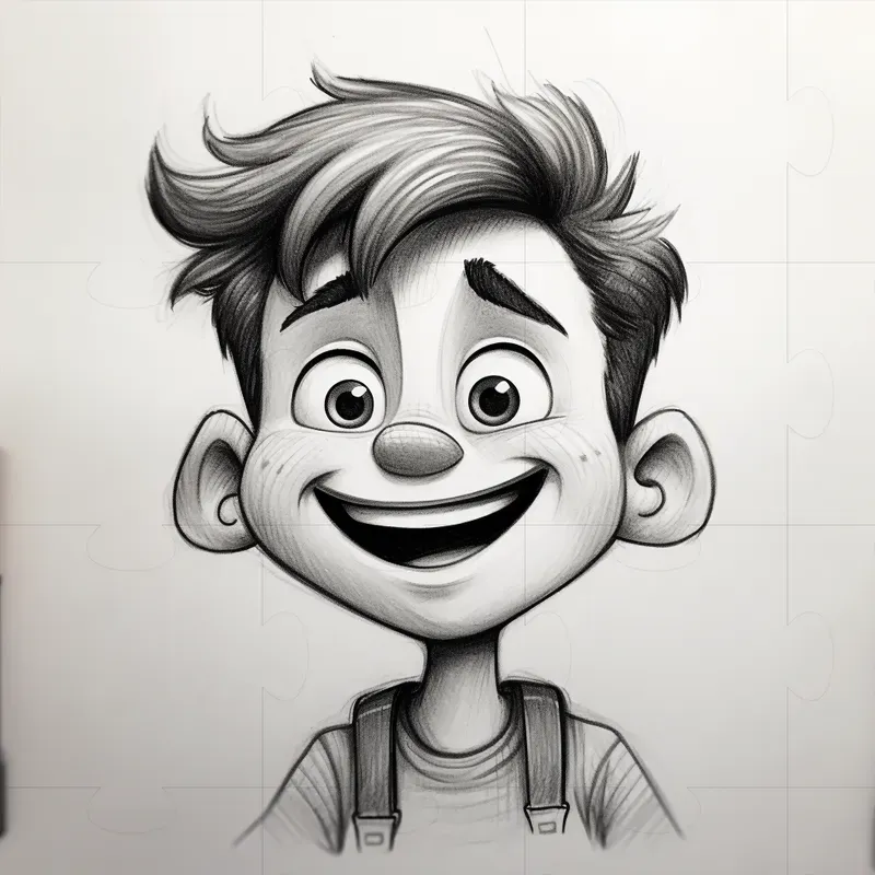 Cute Pencil Drawing Characters