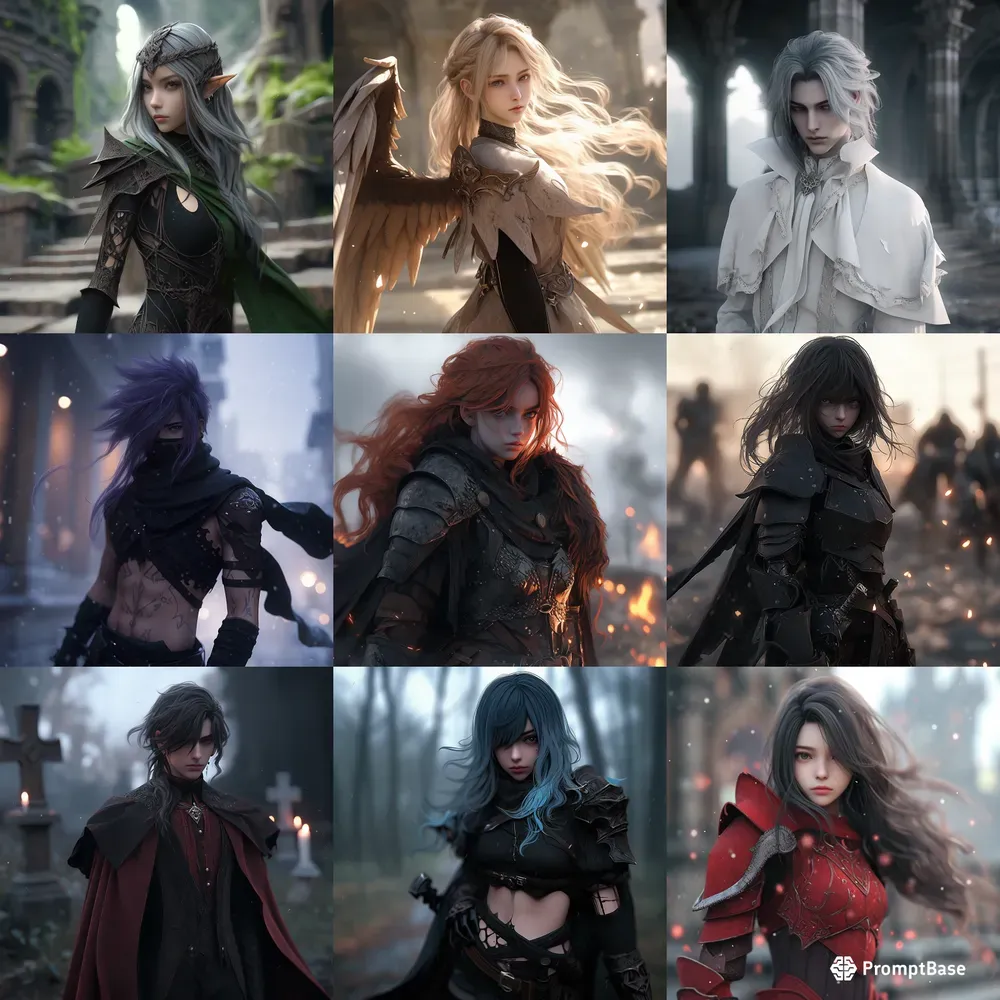 Ultra-realistic Fantasy Anime Characters