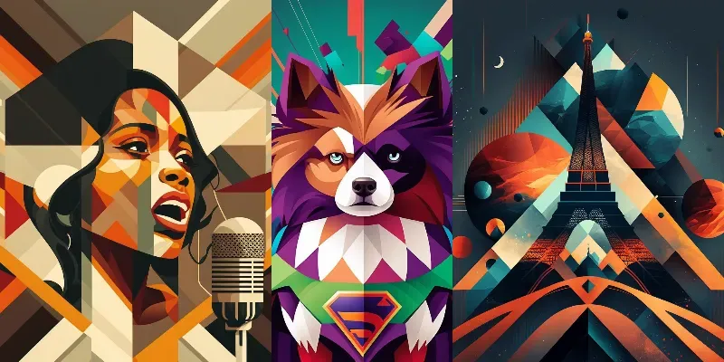 Trendy Geometric Illustrations generated by undefined