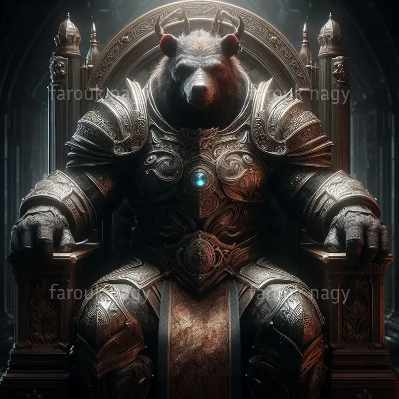 Royal Animals Sit On Stately Thrones